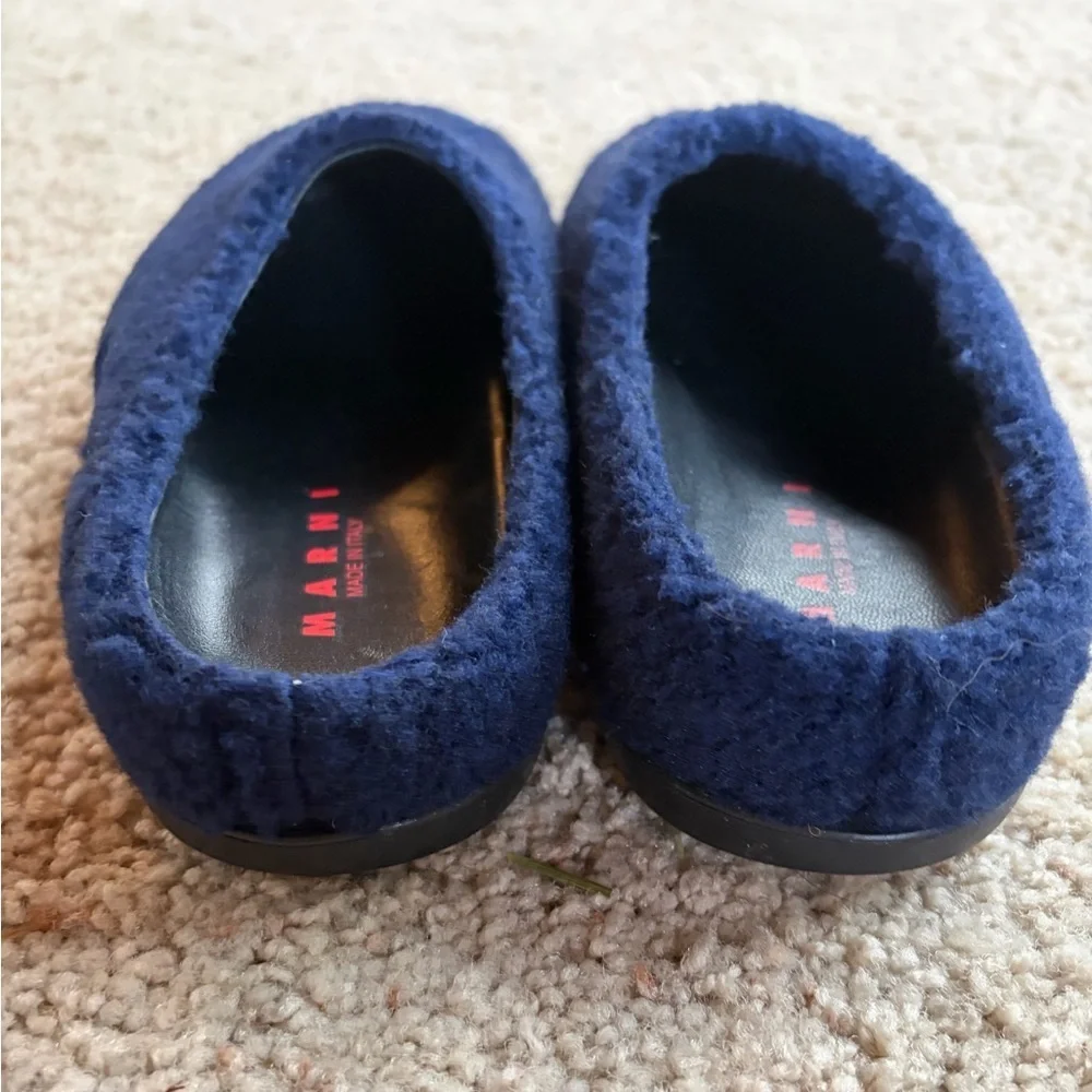 Marni Kids Navy Patch Mule 32